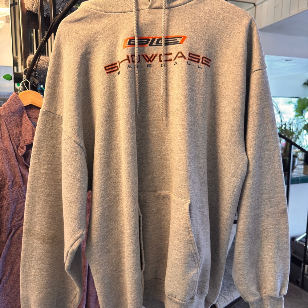 Port and Company Gray Baseball Hoodie